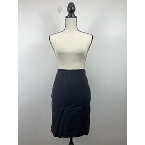 Kempner Women's Black Viscose Zip Pencil Skirt   SZ 4